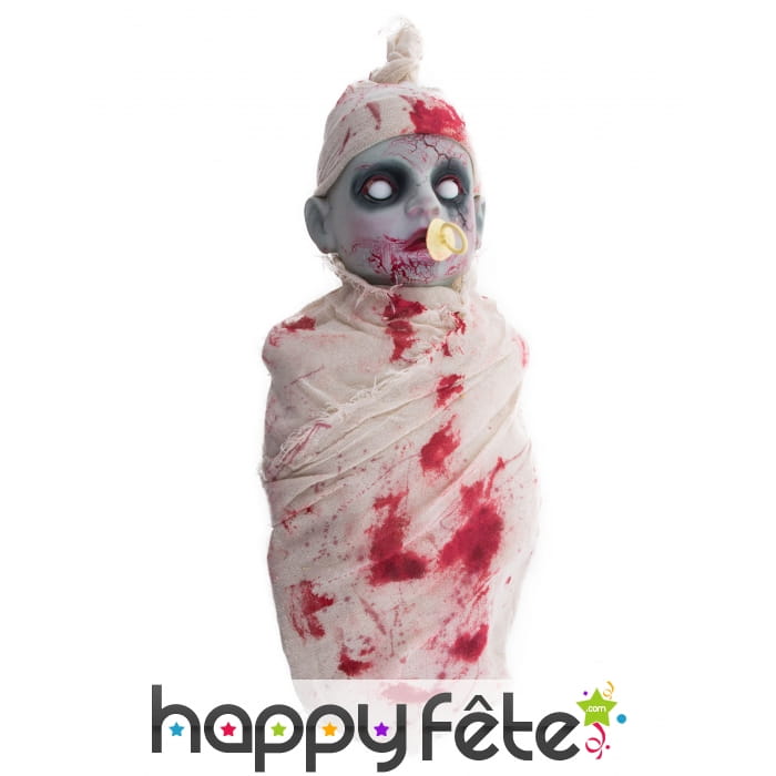 Décoration bébé zombie de Halloween, 50cm