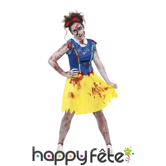 Déguisement blanche zombie adolescente