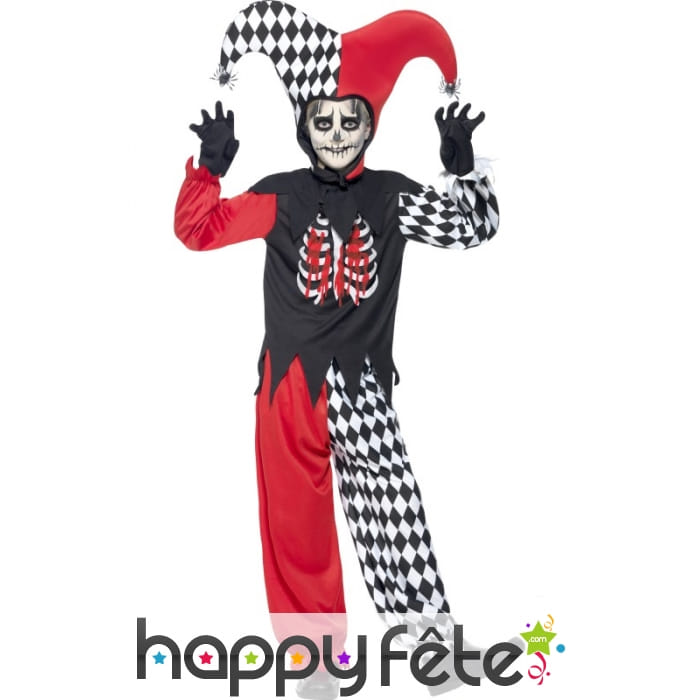 Déguisement bouffon zombie pour enfant