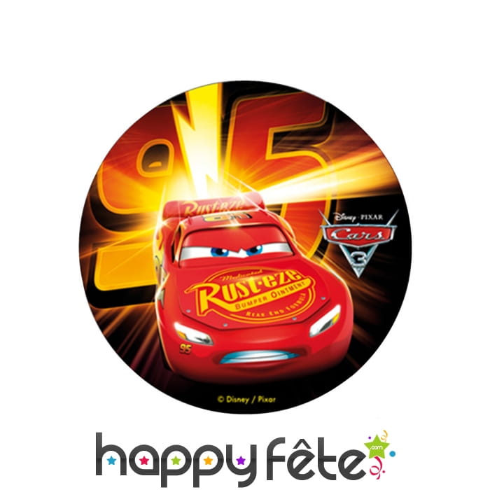 Disque Cars 3 en sucre de 20cm