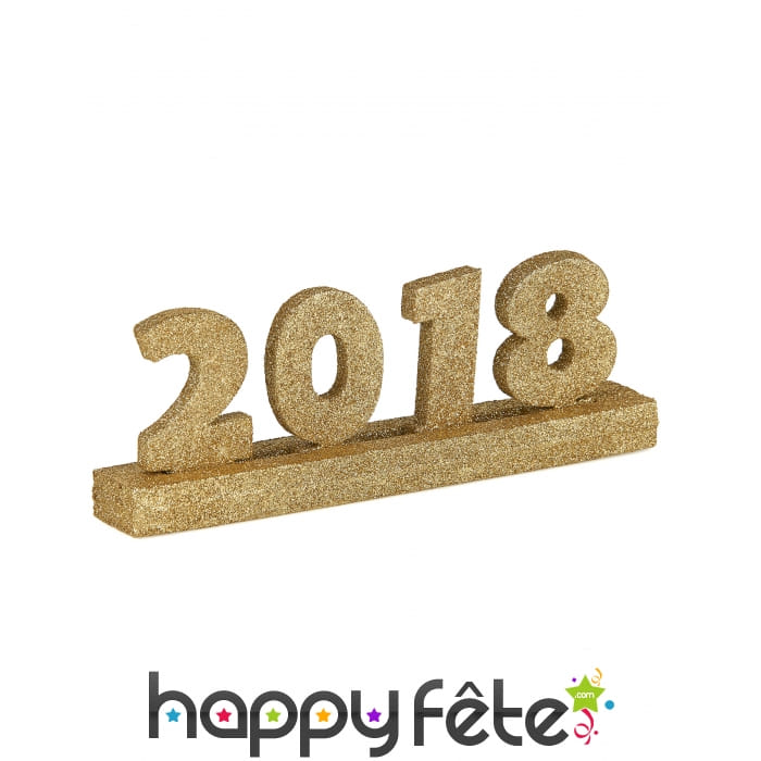 Décoration chiffres année 2018 avec support