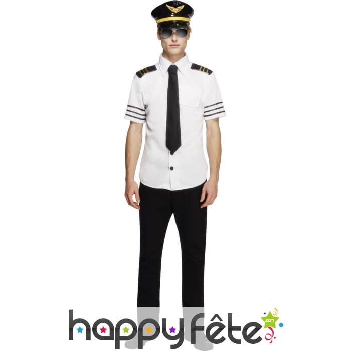 Déguisement commandant avion homme
