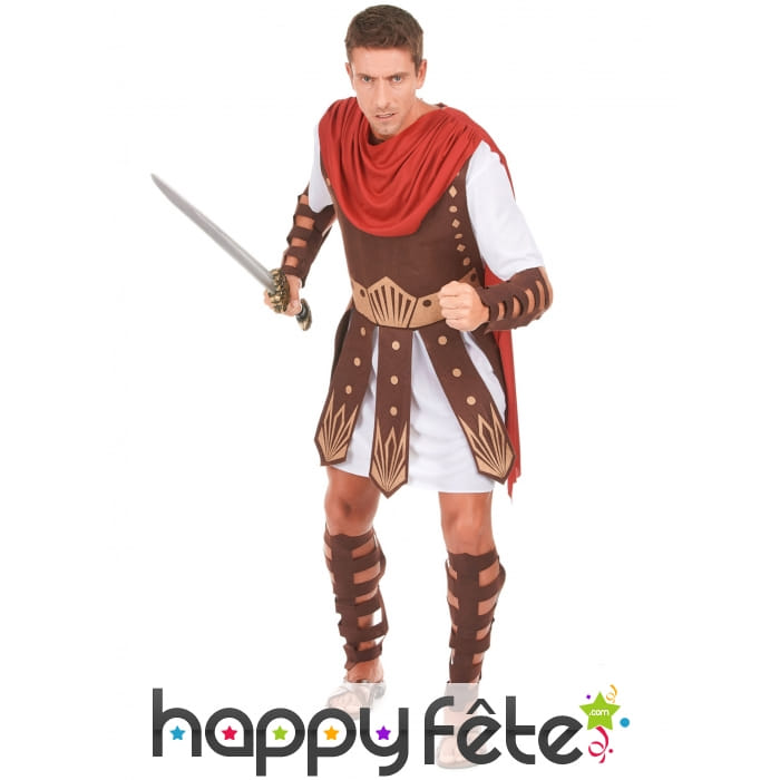 Déguisement cuirasse de soldat romain marron