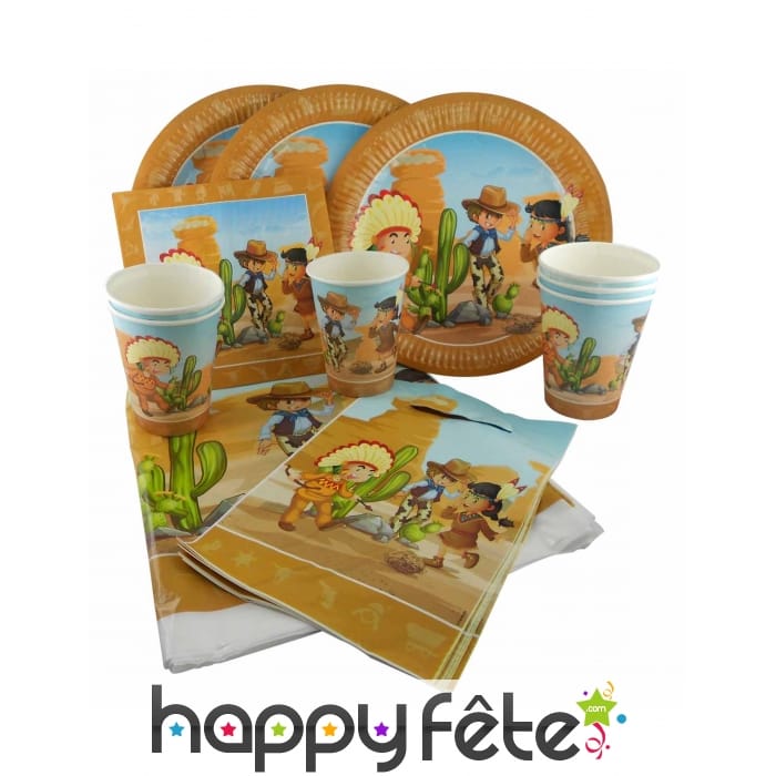 Déco Cowboy et Indien pour table d'anniversaire