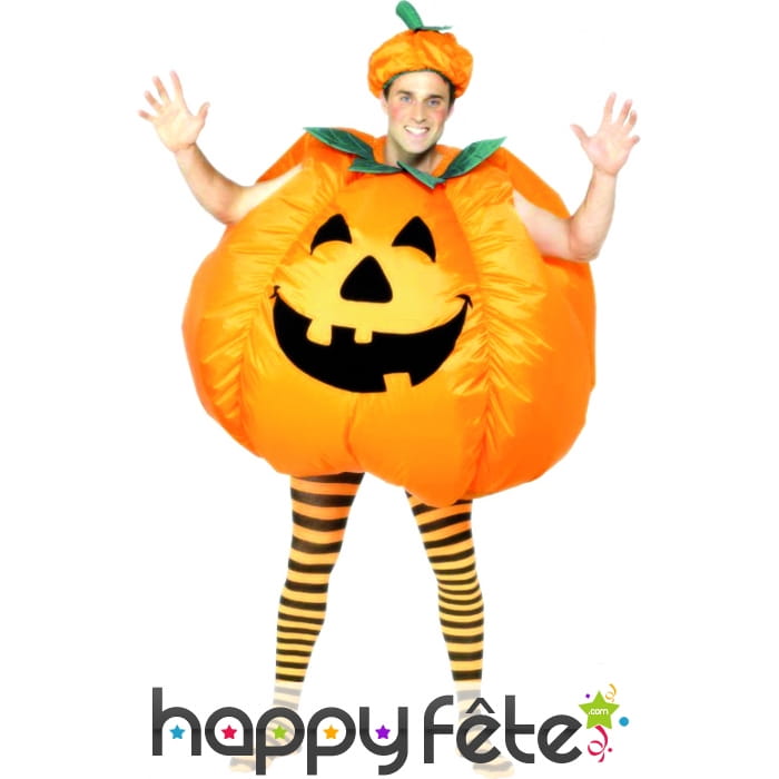 Déguisement citrouille gonflable adulte