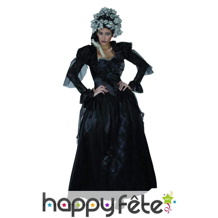 Déguisement comtesse gothique motifs araignée