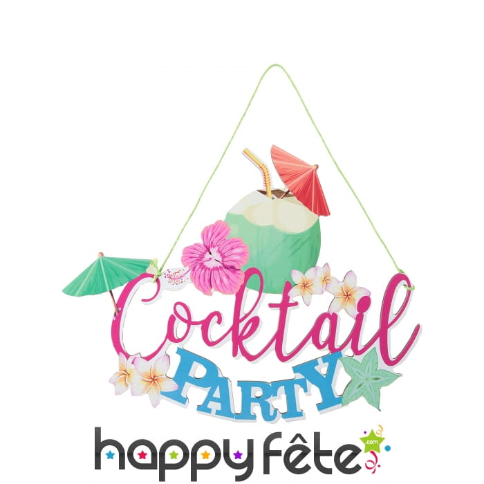 Décor Cocktail Party à suspendre, 38,5 x 30 x 24cm