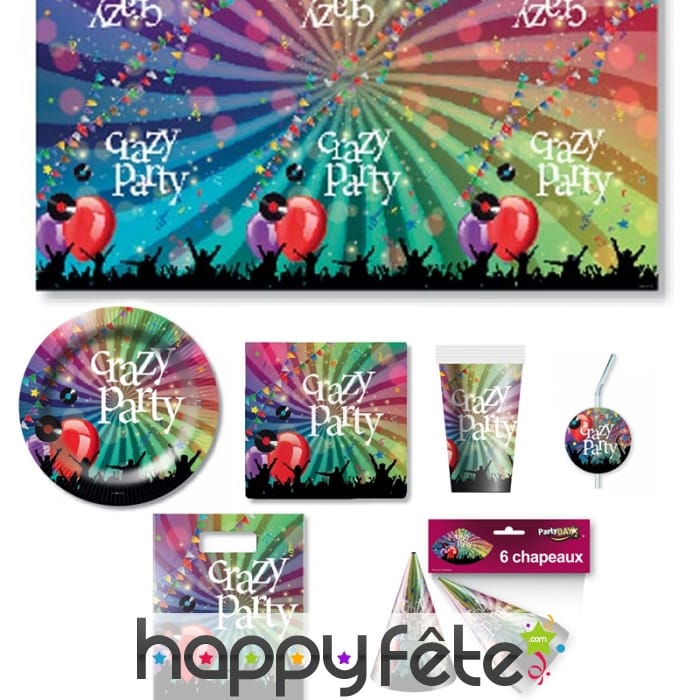 Décoration Crazy party de table