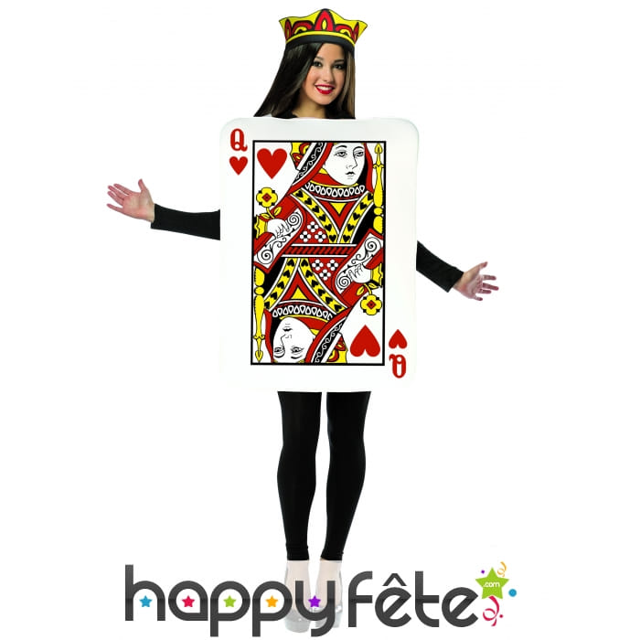 Déguisement carte reine de coeur