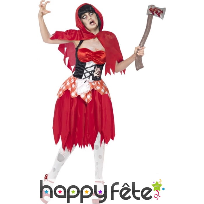 Déguisement chaperon rouge zombie