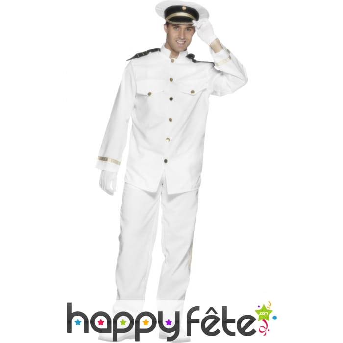 Déguisement capitaine sexy blanc