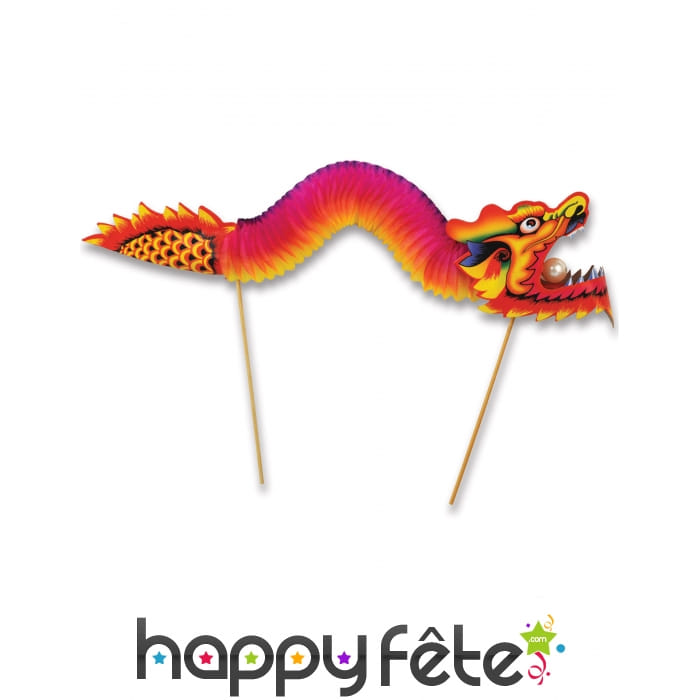 Dragon de 66cm sur piques en bois