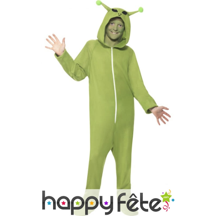 Déguisement d'alien vert pour enfant