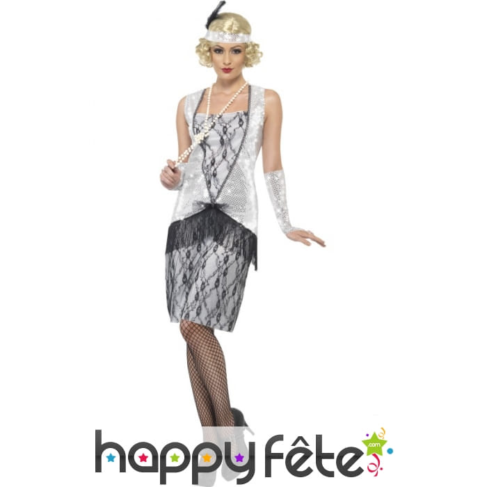 Déguisement danseuse années 20 blanc