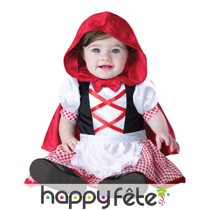 Déguisement de bébé chaperon rouge classique
