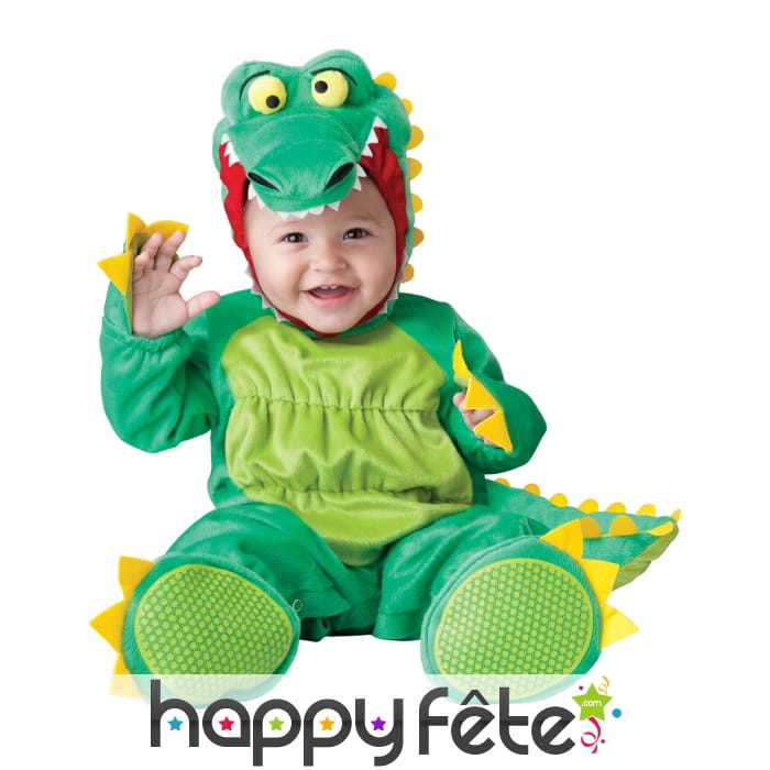 Déguisement de bébé crocodile vert