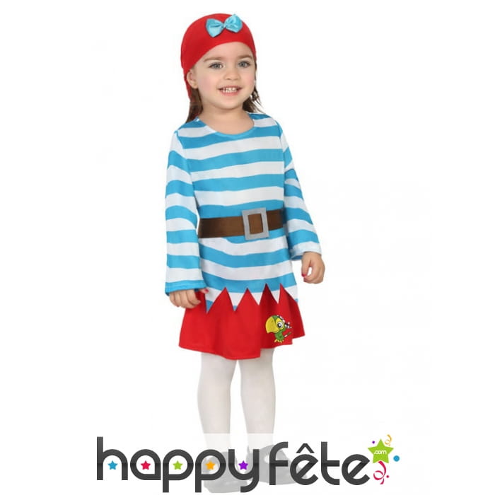 Déguisement de bébé moussaillon pirate, fille
