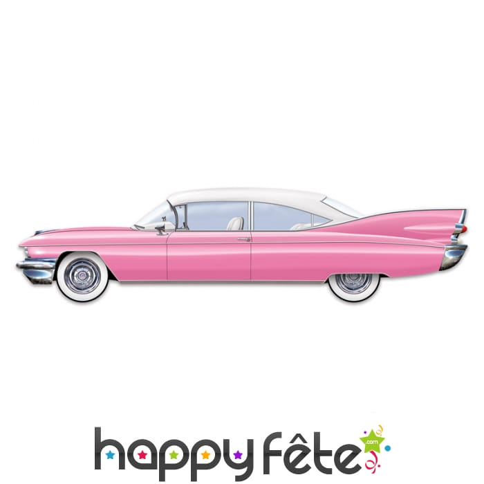 Décor de cadillac rose, carton de 183cm