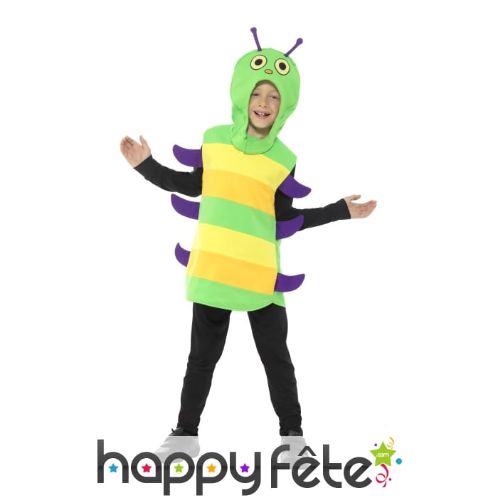 Déguisement de chenille multicolore pour enfant