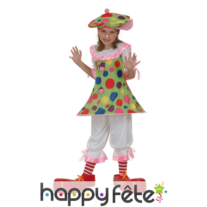 D&eacute;guisement de clown en jupette pour fillette