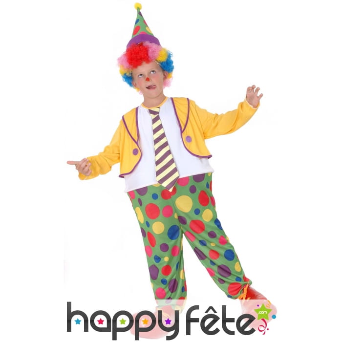 Déguisement de clown pour garçon avec cerceau