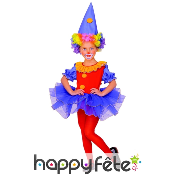 Déguisement de clownette en tutu, pour enfant