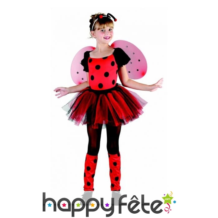 Déguisement de coccinelle en tutu pour fillette
