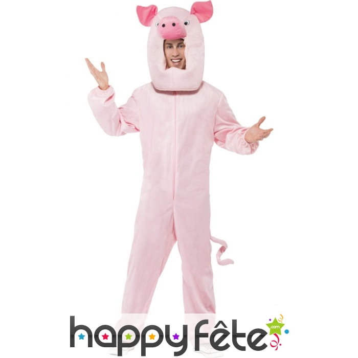 Déguisement de cochon rose