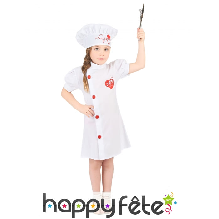 Déguisement de cuisinier pour petite fille