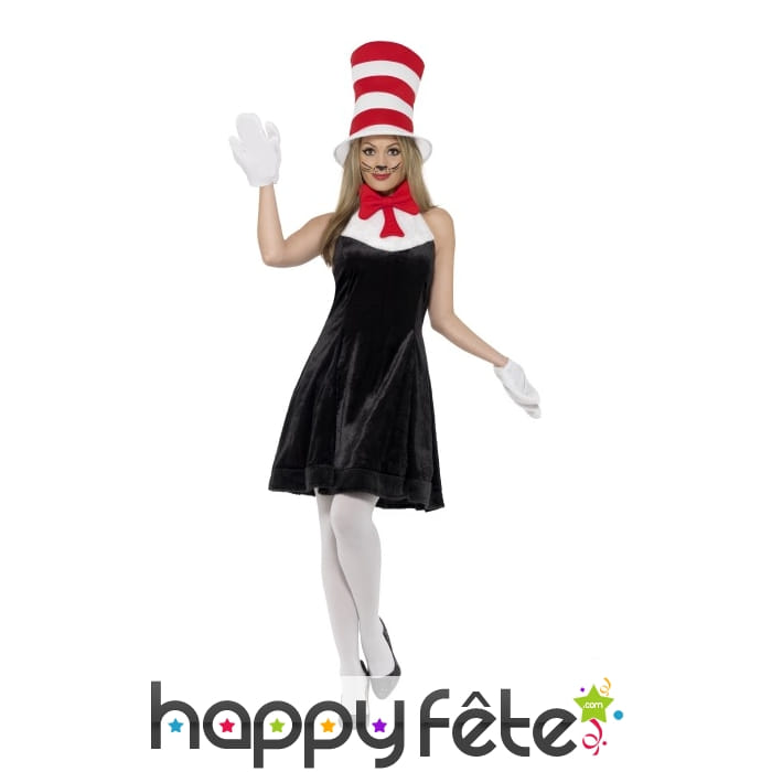 Déguisement du chat chapeauté pour femme