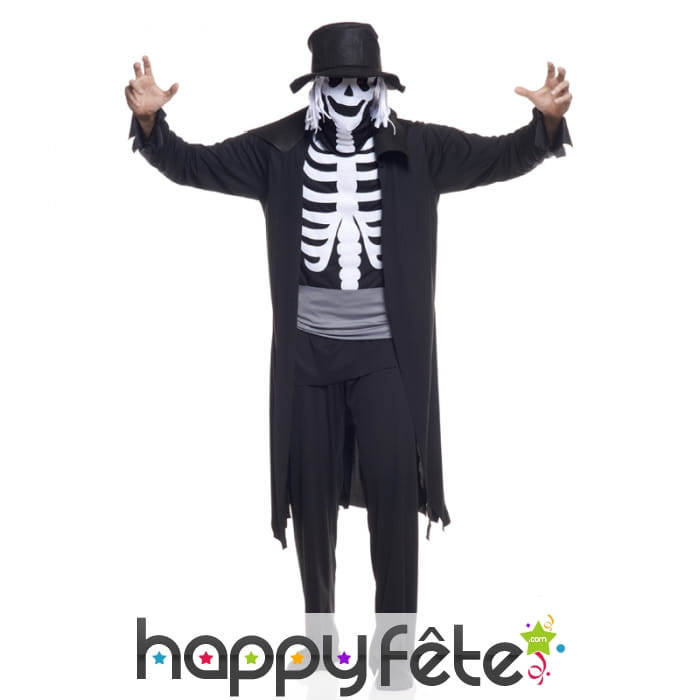 Déguisement de dandy squelette pour adulte