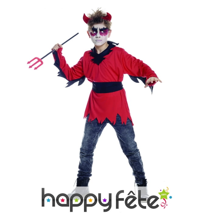 Déguisement de diable pour garçon, rouge