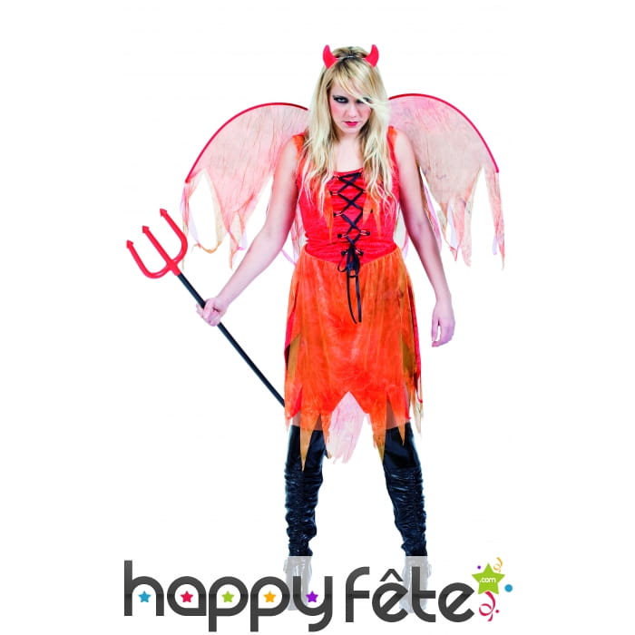 Déguisement de diablesse avec ailes