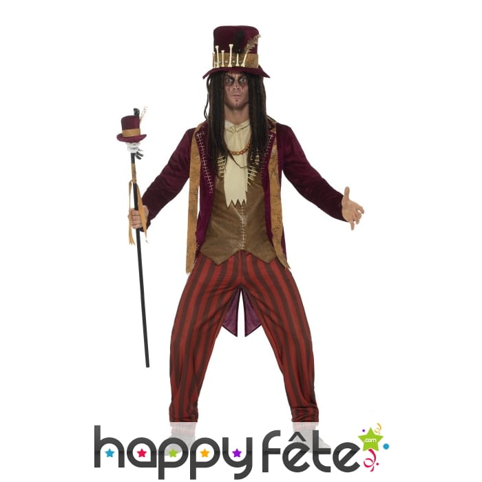 Déguisement de docteur vaudoo luxe pour homme