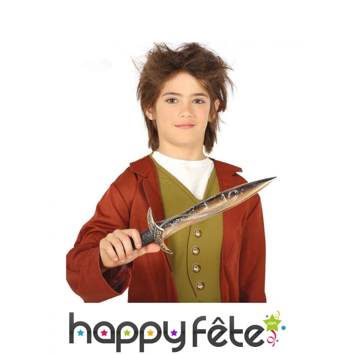 Dague d'elfe magique pour enfant, 39 cm