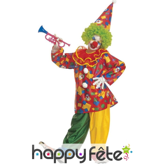 Déguisement d'enfant clown coloré