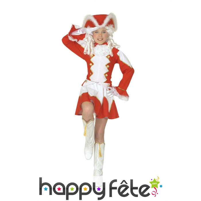 Déguisement d'enfant majorette rouge
