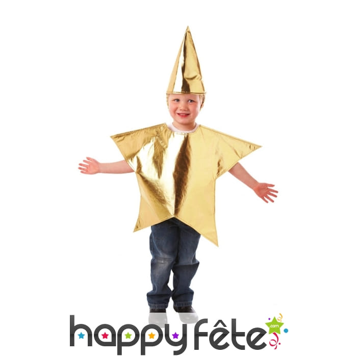 Déguisement d'étoile dorée pour enfant