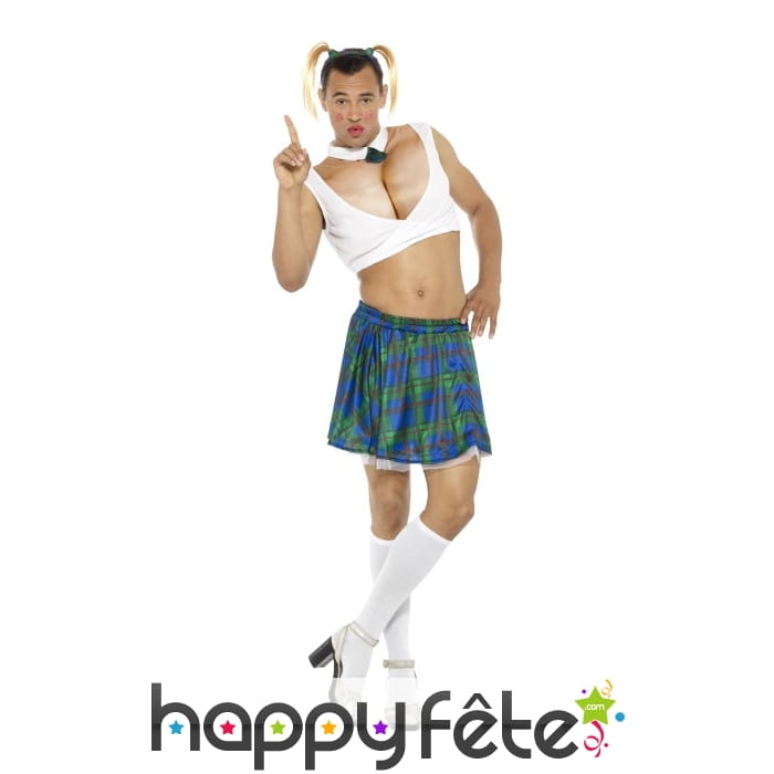 Déguisement d'étudiante sexy pour homme