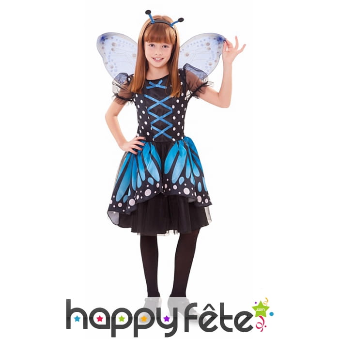 Déguisement de fée papillon bleu pour enfant