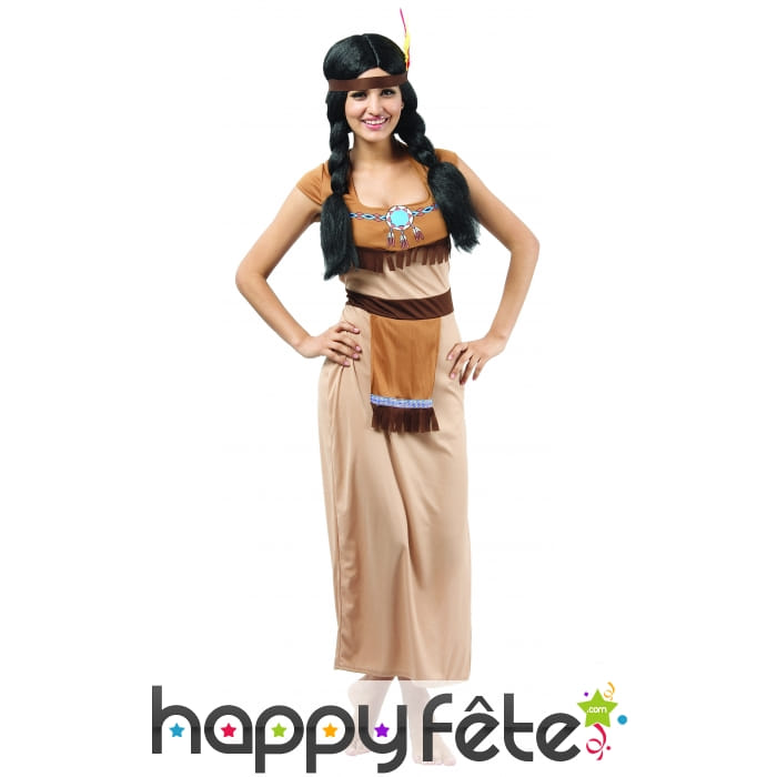 Déguisement de femme indienne marron