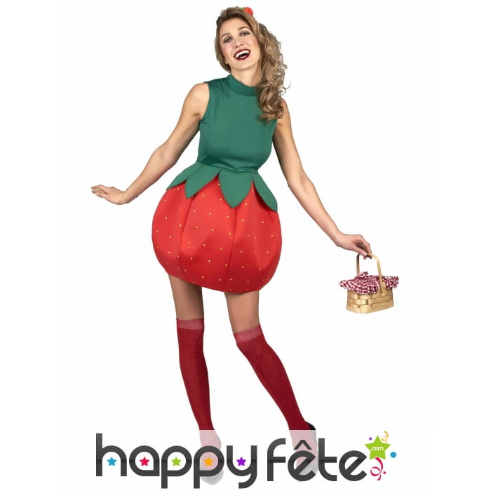 Déguisement de fraise pour femme