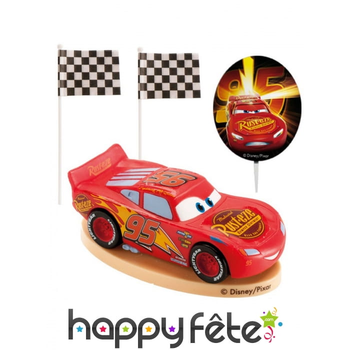 Déco de gâteau Cars avec figurine de 8,5 cm