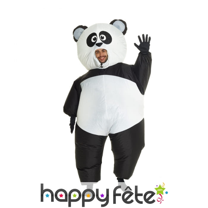 Déguisement de gros panda gonflable