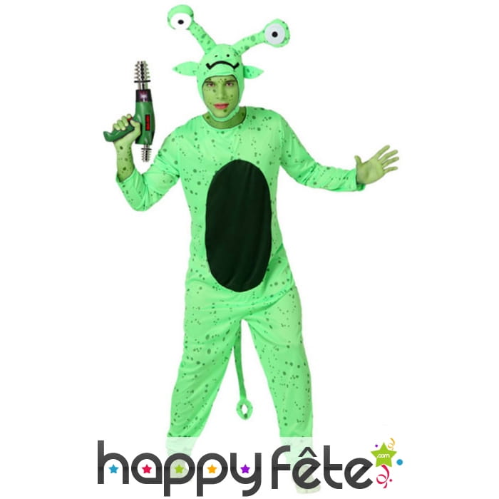 Déguisement d'homme Martien vert