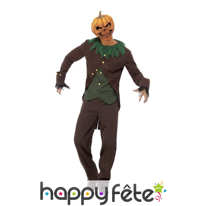 Déguisement de l'homme citrouille, chair de poule