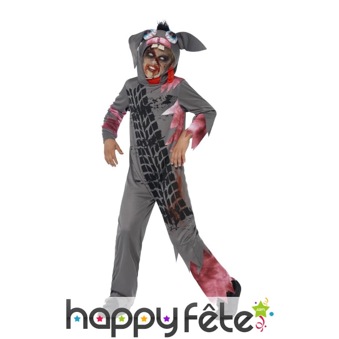 Déguisement de lapin zombie enfant