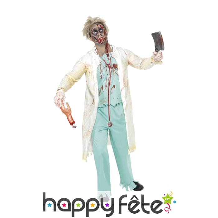 Déguisement de médecin zombie