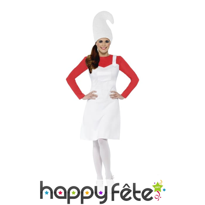 Déguisement de nain de jardin rouge, femme