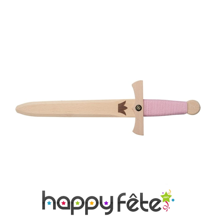 Dague de princesse en bois artisanal de 35 cm